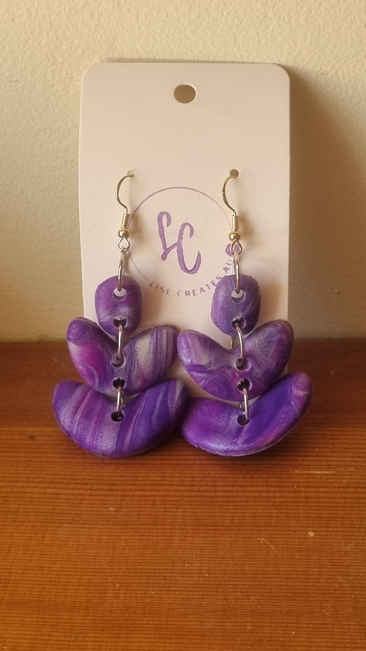 3 piece flower earrings