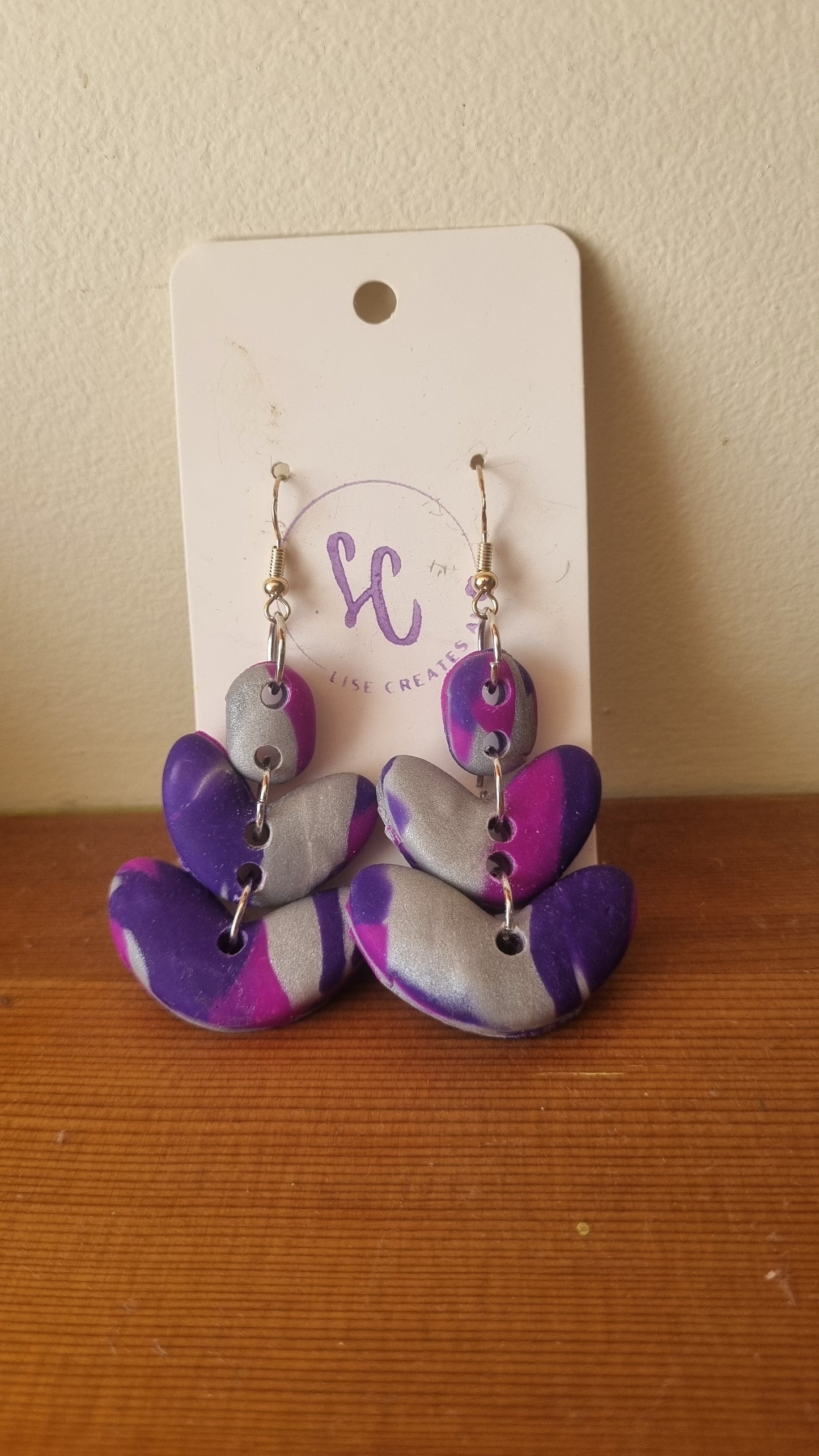 3 piece flower earrings
