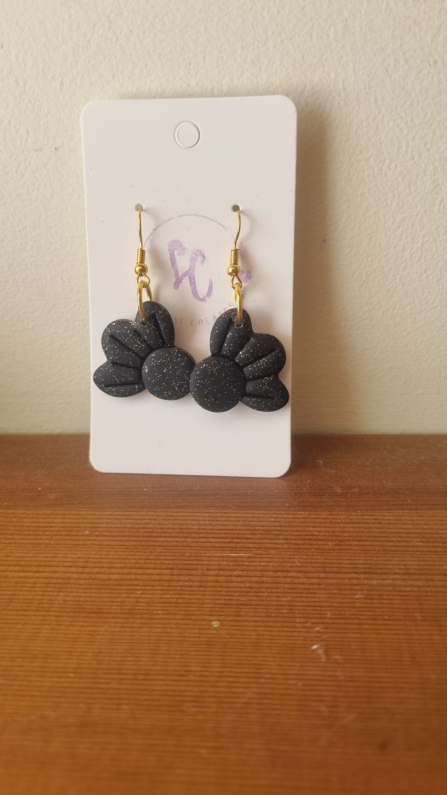 Half flower earrings