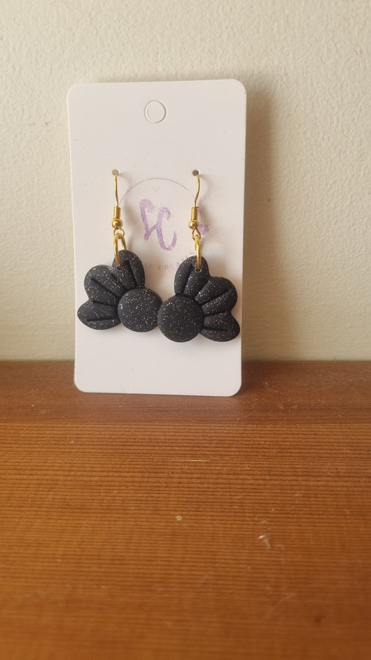 Half flower earrings