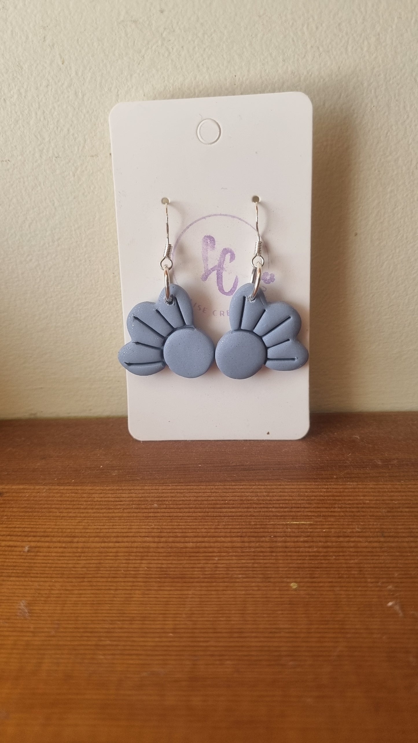 Half flower earrings