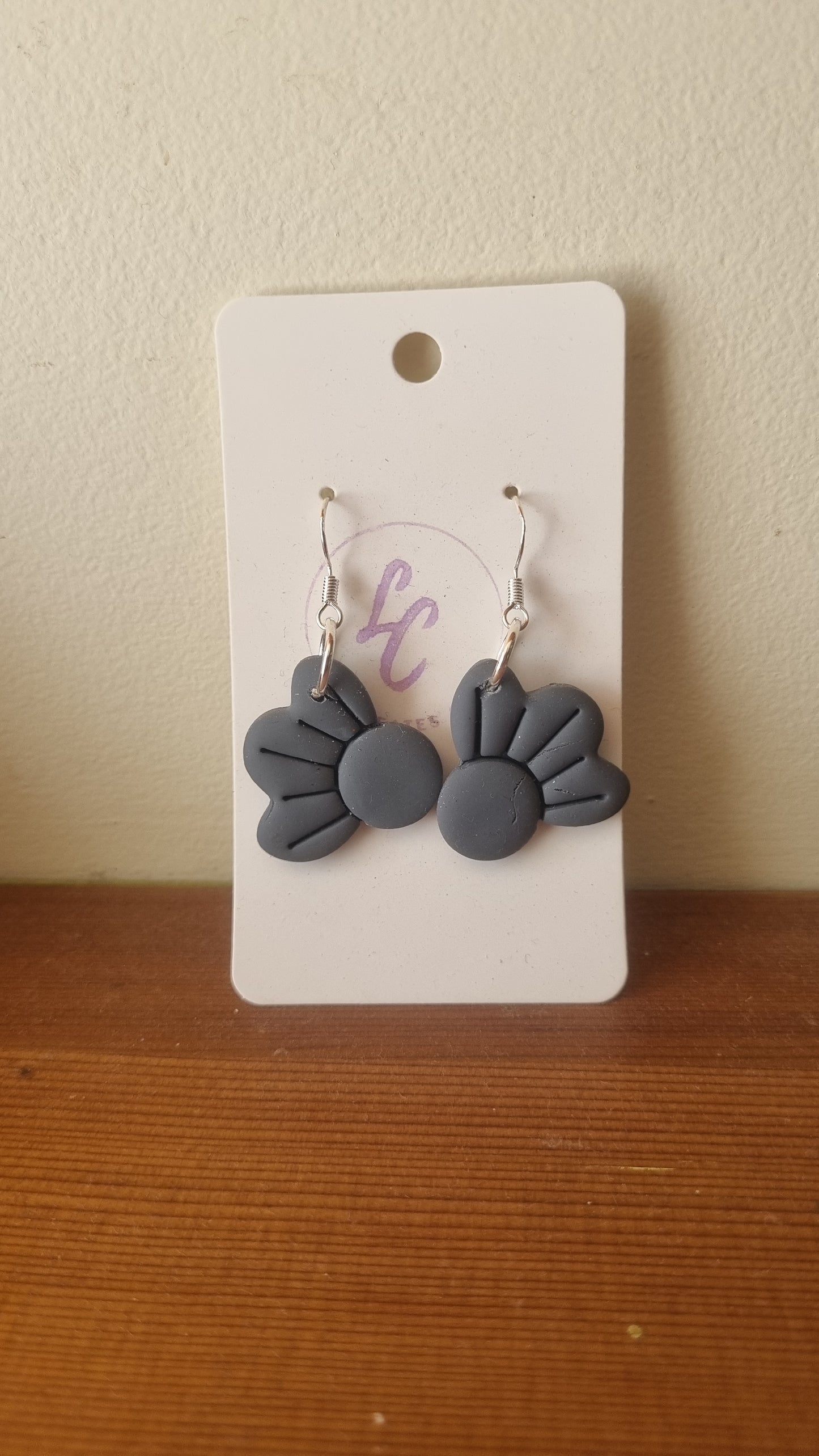 Half flower earrings